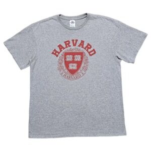 Vintage 90s Harvard University Big Crest Logo T-Shirt Mens Size Large Y2K
